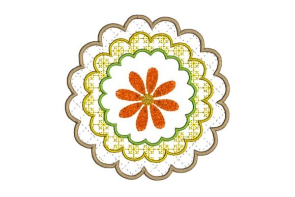 Beautiful Flower Coaster Applique
