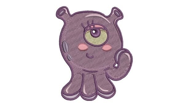 Cheerful Cyclops Cutie: A Warm, Playful Embroidery Gem