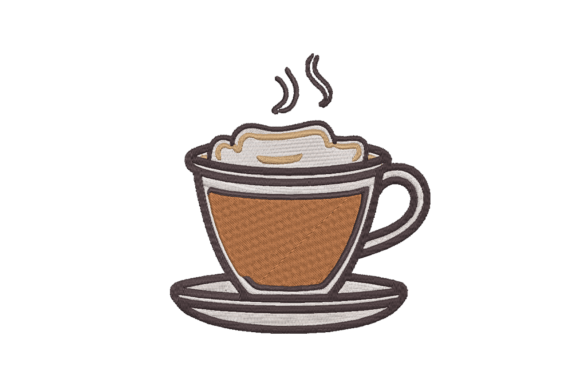 Coffee Mug Embroidery Design
