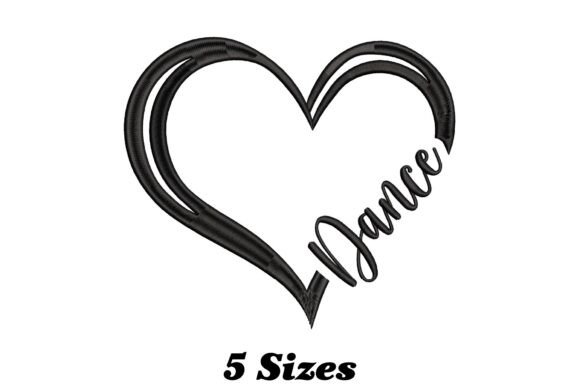 Dance Heart: A Playful Embroidery Design for Boutique Apparel