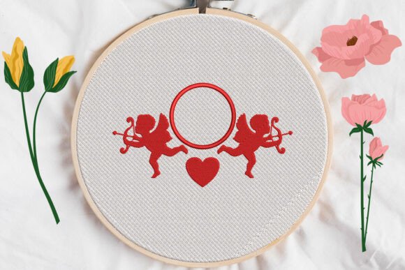 Double Cupid Monogram Frame
