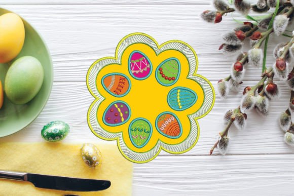 Easter Napkin Embroidery Design