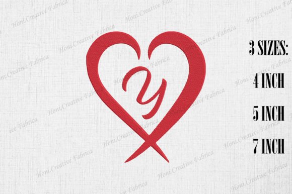 Letter Y with Heart Valentine’s Day