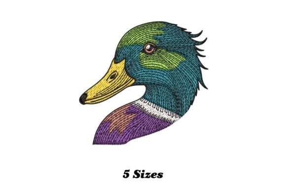 Mallard Duck Head: A Quirky, Craft-Ready Embroidery Design