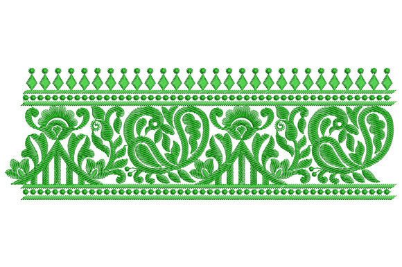 Peacock Floral Border