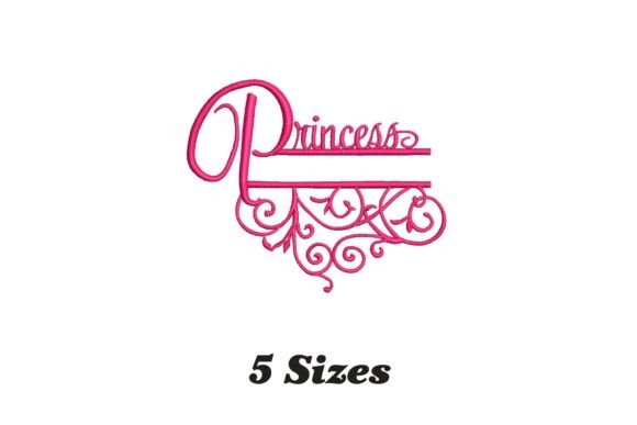 Princess Crown Split Name Frame