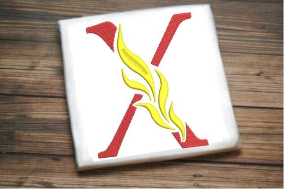 X Letter Beautiful Fire Alphabet